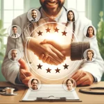 DALL·E 2024-04-04 14.36.48 - Create an image that captures the essence of patient testimonials in a medical context. The image should convey trust, healing, and positive patient e